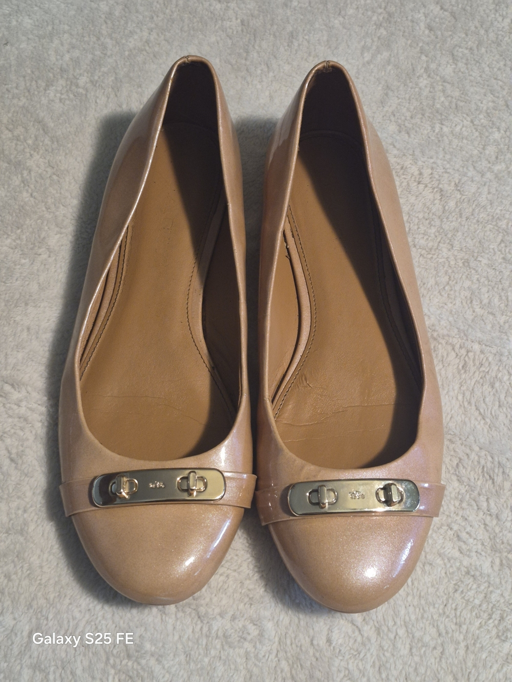 ​Coach Oswald Rose Gold Glitter Ballet Flats 8.5B AD1555